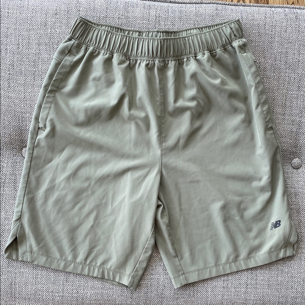 New Balance Boys 16-18 Sage Green Athletic Shorts